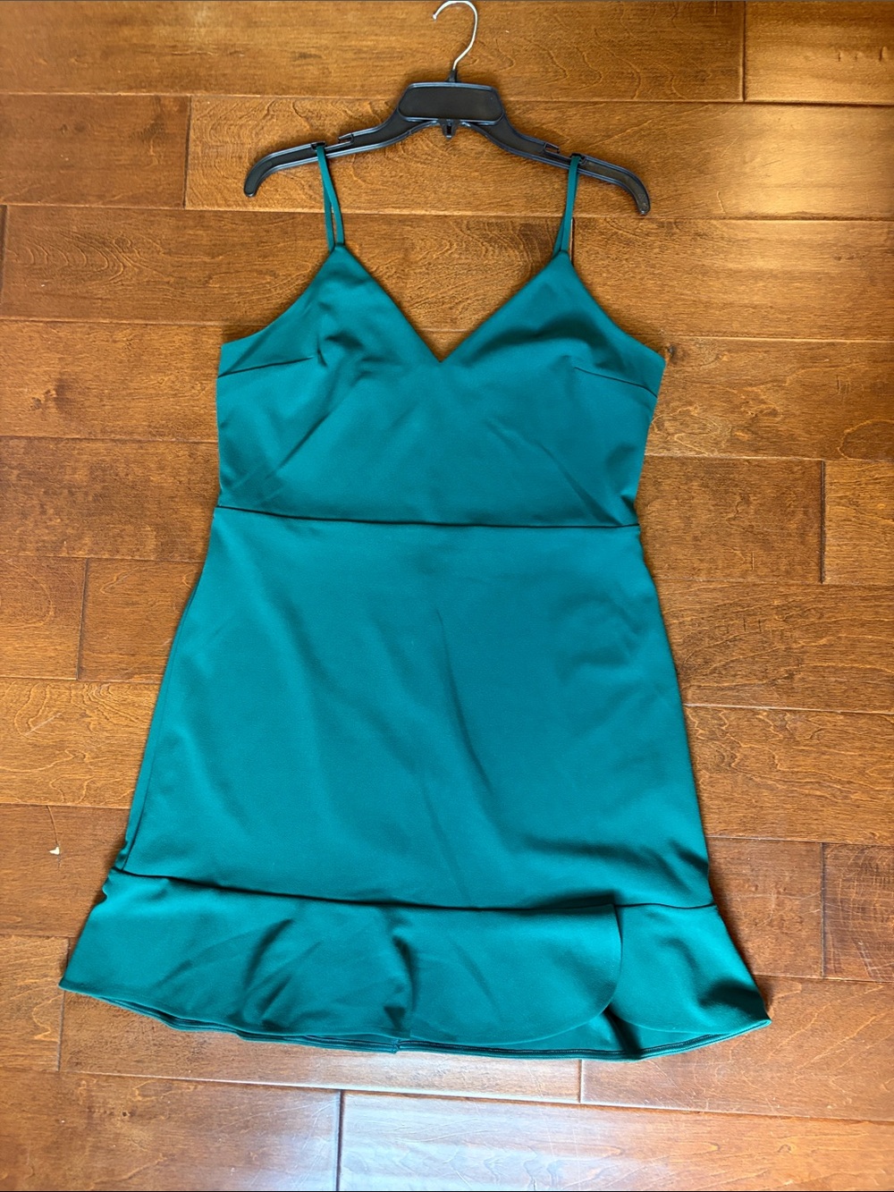 Express Emerald Green Spaghetti Strap Mini Dress